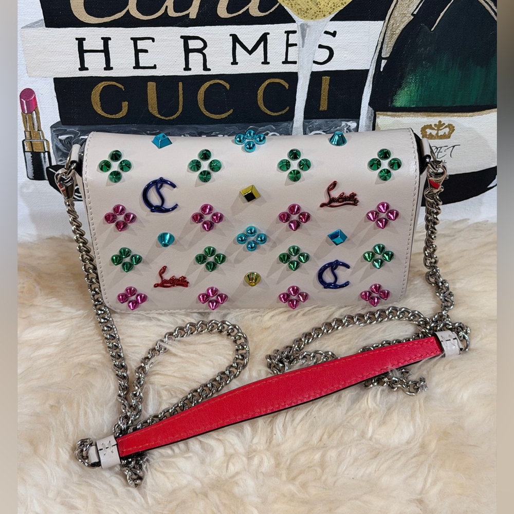 🔥 CHRISTIAN LOUBOUTIN PALOMA STUDDED SHOULDER BAG